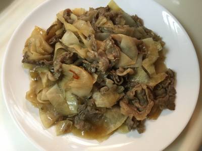 大根と牛肉の甘辛煮