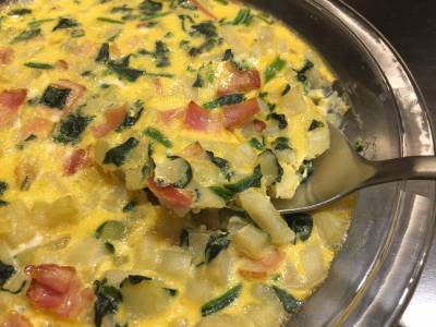 ほうれんそうの和風卵グラタン