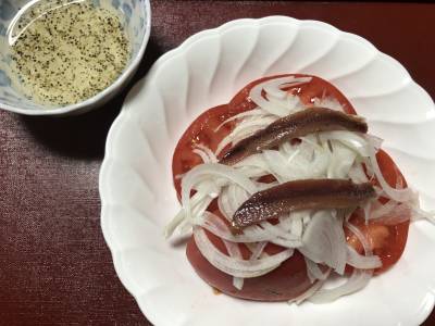 トマトのアンチョビ風味