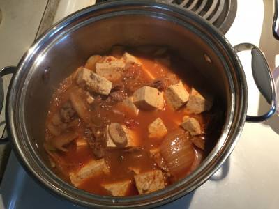 牛肉と豆腐のキムチなべ
