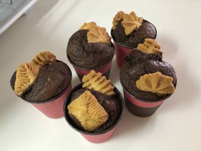 みかんとビスケットのココアマフィン