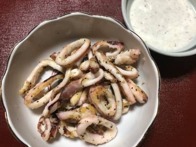 減塩 いかとかぼちゃのソテーヨーグルトソース