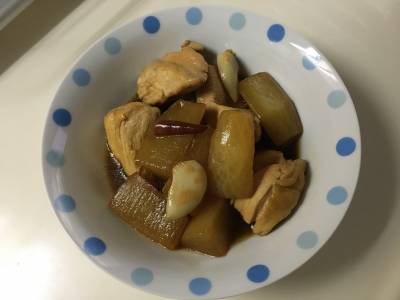 大根と鶏のオイスターソース煮