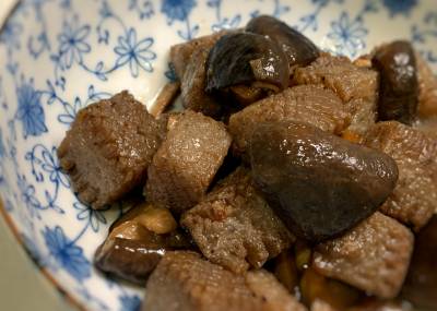 しいたけとこんにゃくのピリ辛煮