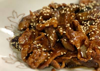 なすと豚肉のみそ炒め