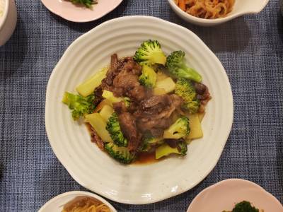 ブロッコリーと牛肉のオイスターソース炒め