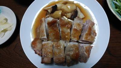 鶏の照り焼き 黒酢風味