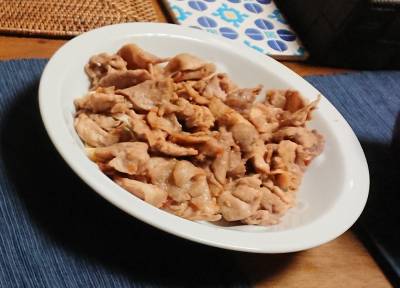 炒めねぎの豚肉のっけ