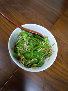 ピーマンのしらす干し和え