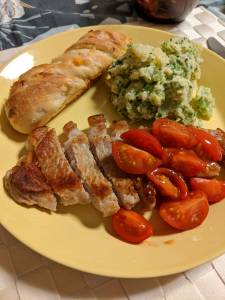 塩豚のソテー マッシュポテト添え