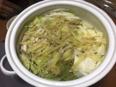 白菜としょうがの柚子こしょう鍋