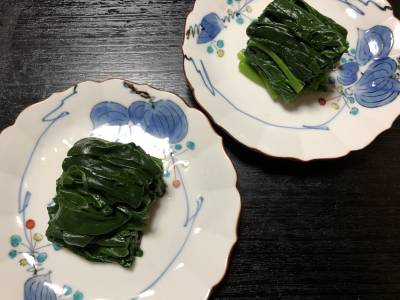 ほうれんそうの蒸し焼き