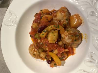 豚肉と大豆のバスク風