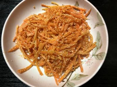 にんじんの明太子炒め