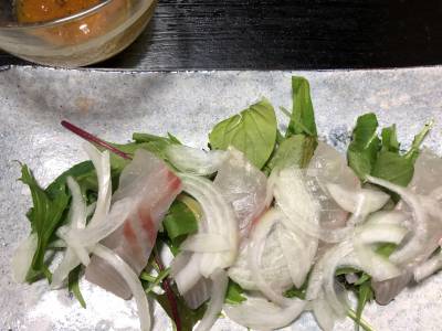 たいのカルパッチョ風サラダ