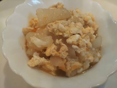 油揚げとかぶの卵とじ