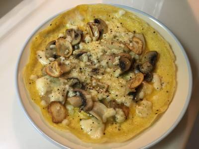 きのこのオープンオムレツ