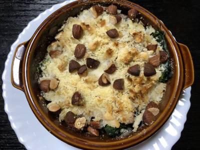 いわしとほうれんそうのチーズ焼き