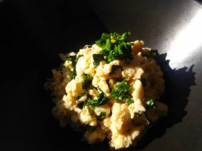 菜の花とミツバの白和え　