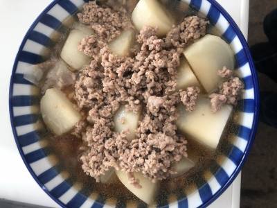 かぶの豚そぼろ煮