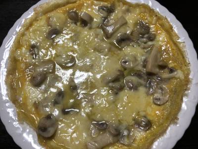 きのこのオープンオムレツ