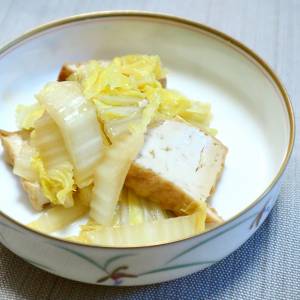 厚揚げと白菜のしょうが煮