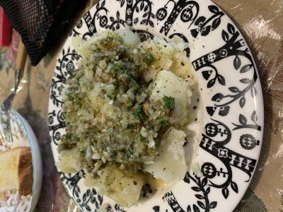 新じゃがとオイルサーディンのサラダ