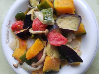 夏野菜のレンジ蒸し