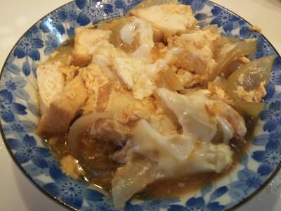 新たまねぎの卵とじ