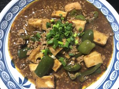 厚揚げマーボー丼