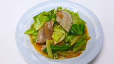 豚肉とキャベツのピリ辛煮