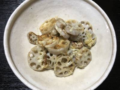 れんこんのチーズ焼き