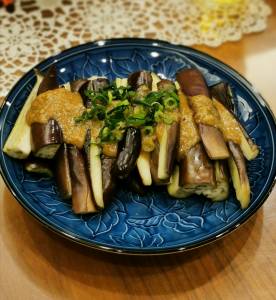 冷やしなすのごまソース