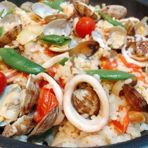 あさりのフライパンパエリヤ