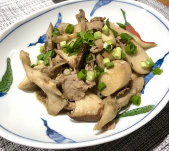 豚バラ肉のエリンギ炒め