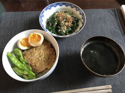 豆腐のかば焼き丼