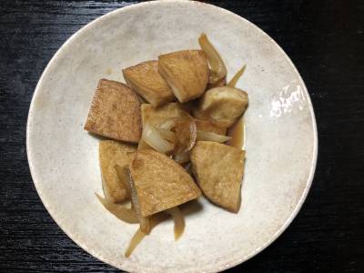 さつま揚げとたまねぎの煮物