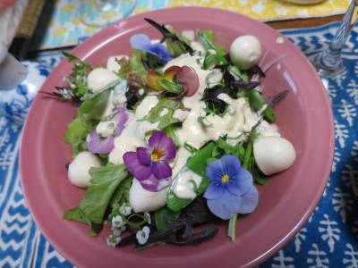 緑の豆とアスパラのエッグサラダ