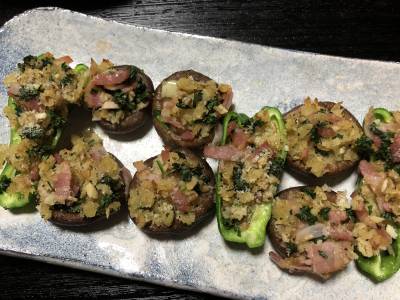 しいたけのパン粉焼き