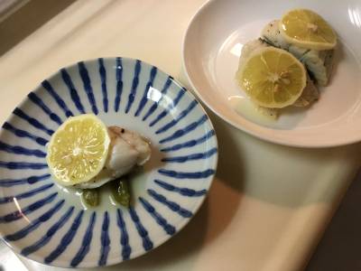 白身魚のレモン蒸し