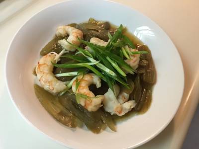 ふきとえびのいため煮