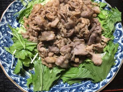 漬け豚肉炒め