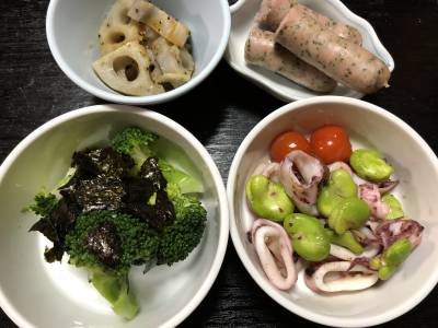 やりいかの“蒸し”献立