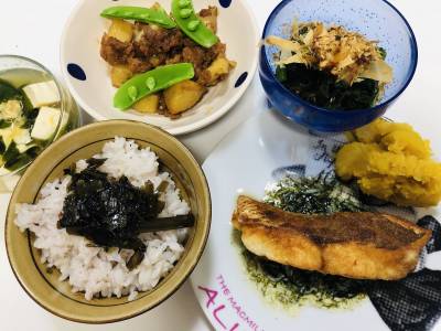 たいのソテー のりしらすソース