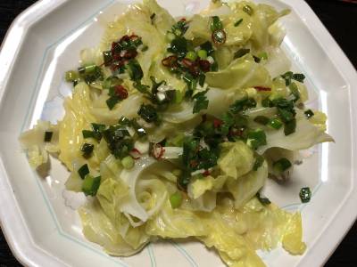 キャベツのねぎだれ