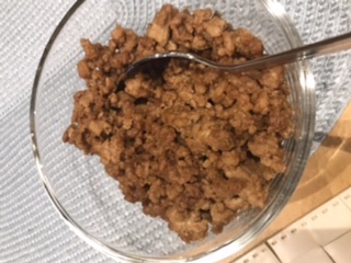 肉みそ丼 しょうゆ卵のせ