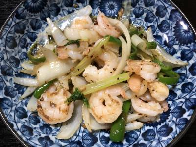 えびのエスニック炒め