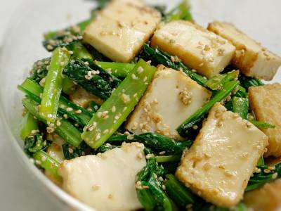 小松菜と厚揚げのナムル