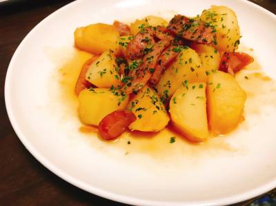 じゃがいもとベーコンの煮ころがし