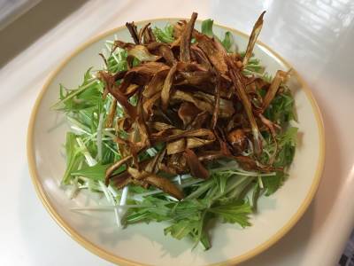 新ごぼうチップスのサラダ